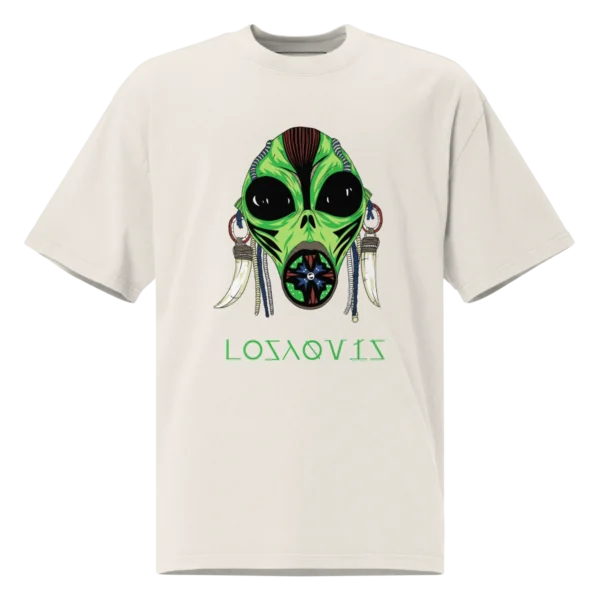 Tribal Alien I - Oversized T-Shirt [Faded Bone]