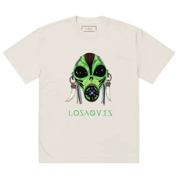 Tribal Alien I - Oversized T-Shirt [Faded Bone]