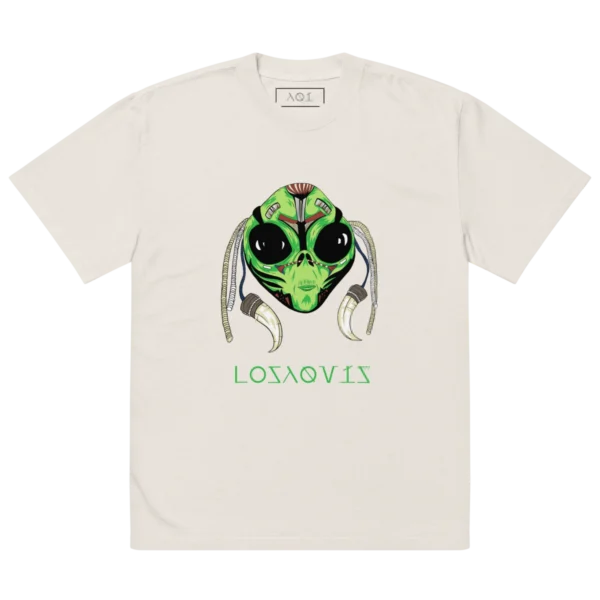 Tribal Alien II - Oversized T-Shirt [Faded Bone]