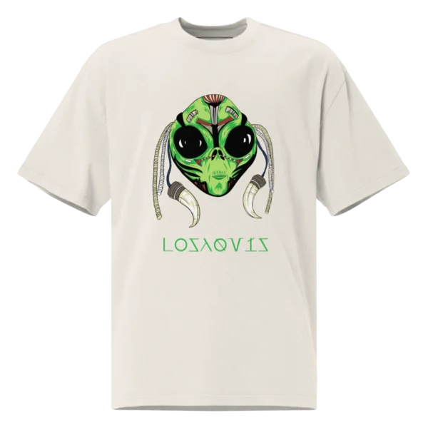Tribal Alien II - Oversized T-Shirt [Faded Bone]